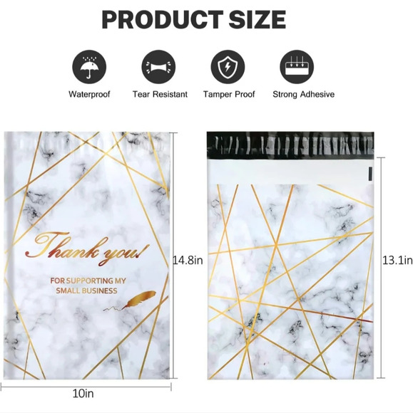 100 Pack Poly Mailers 10x13, Cute Packaging Envelope Mailers Polymailers Packagi - Picture 2 of 6